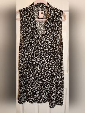 SO Black and White Floral Mini Dress